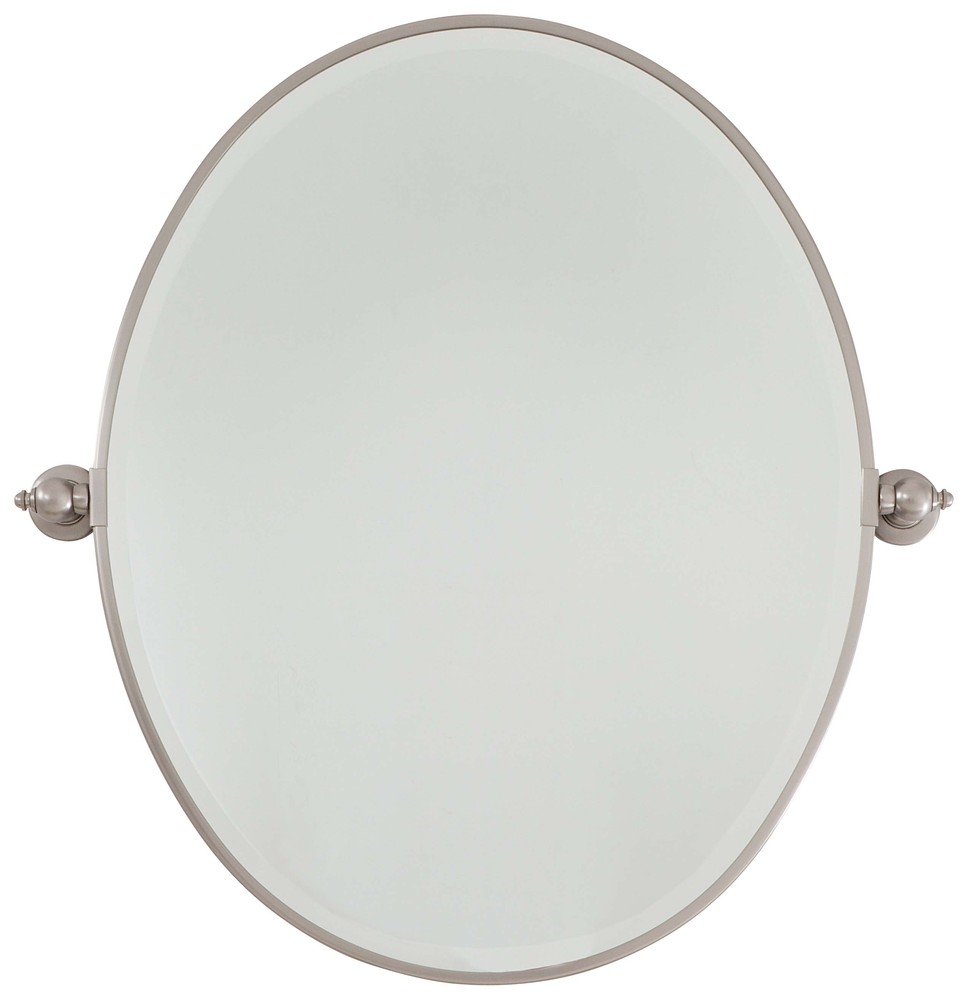 LARGE OVAL MIRROR - BEVELED