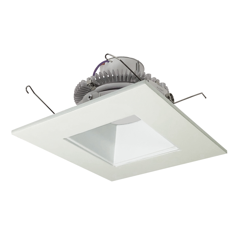 6" Cobalt Click LED Retrofit, Square Reflector, 750lm / 10W, 3000K, White Reflector / White