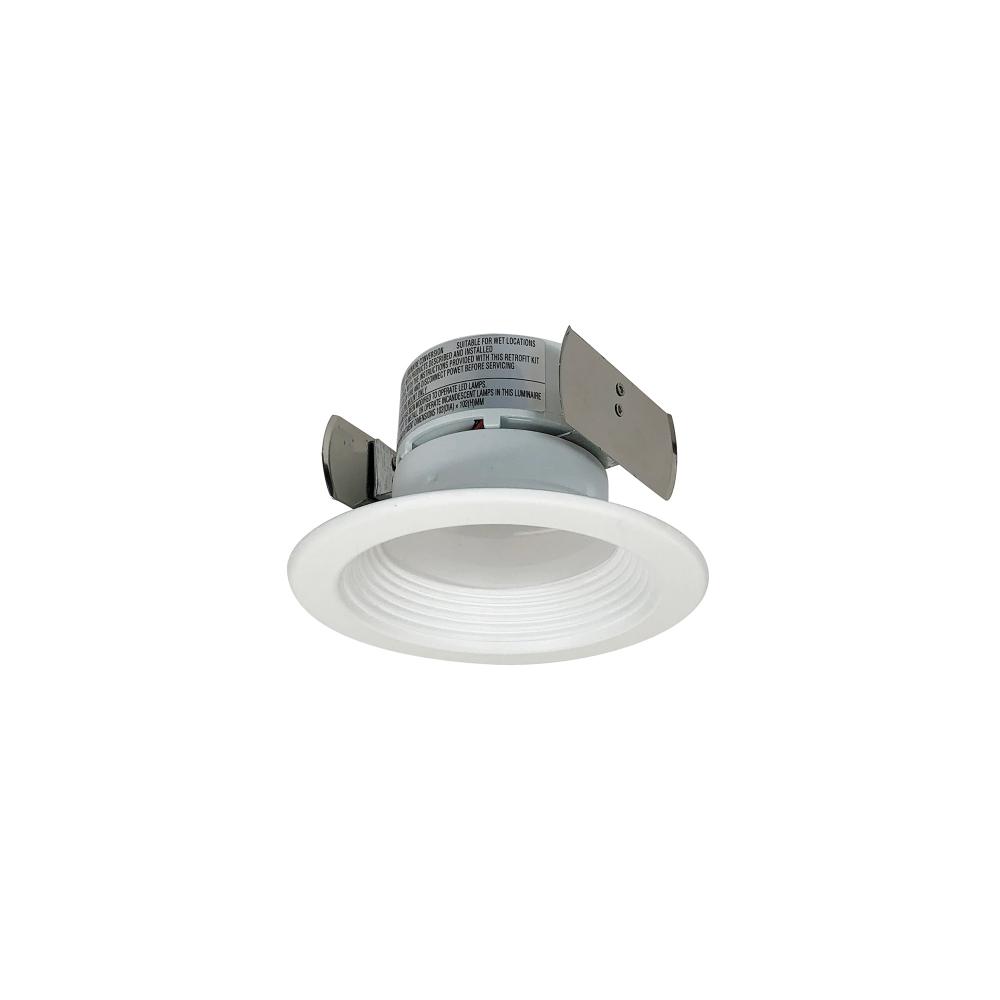 4" Onyx LED Retrofit Baffle, 650lm / 10.5W, 4000K, White finish