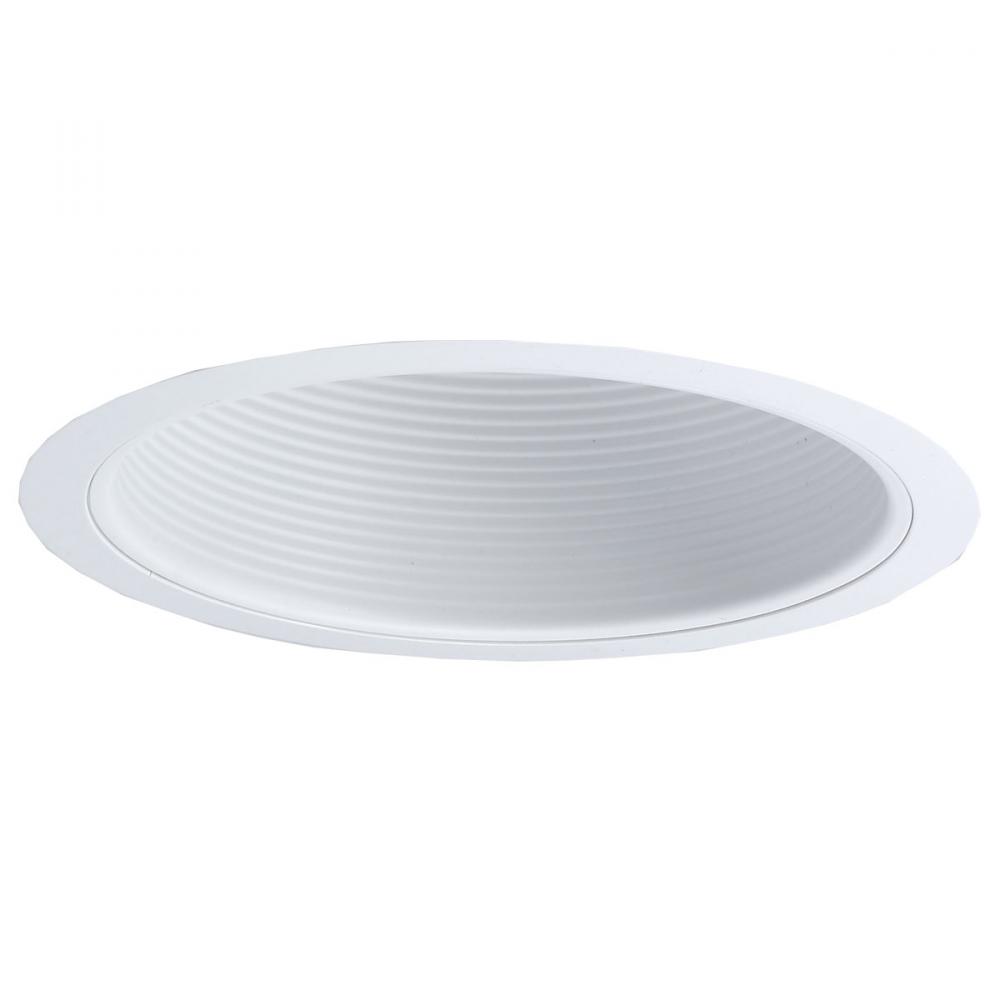 6" Stepped Baffle w/ Plastic Ring, White