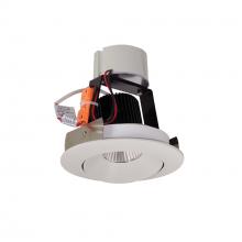 Nora NIR-4RC50XWW - 4" Iolite LED Round Adjustable Cone Retrofit, 800lm / 14W, 5000K, White Reflector / White Flange