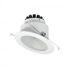 Nora NRM3-6S1L140FW - 6" Marquise III Round Slope Reflector, 900lm, 4000K, Flood Optic, White Reflector/White Flange