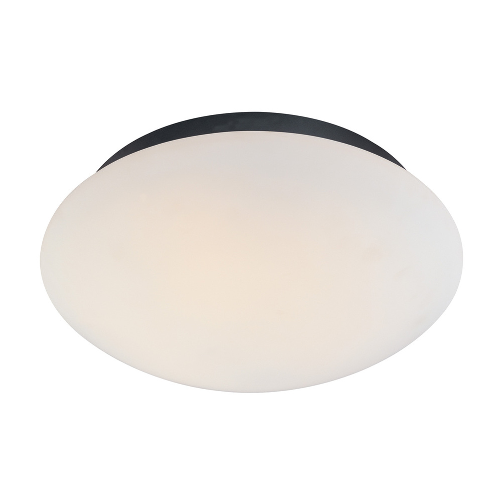 Two Light Black Mushroom Flush Mount