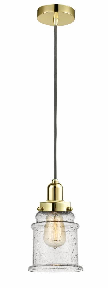 Whitney - 1 Light - 8 inch - Gold - Cord hung - Mini Pendant