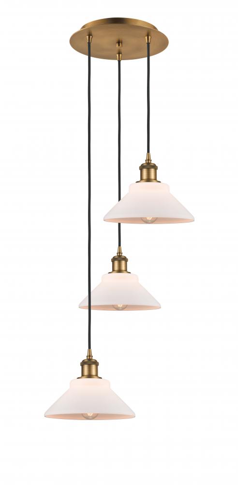 Orwell - 3 Light - 15 inch - Brushed Brass - Cord Hung - Multi Pendant