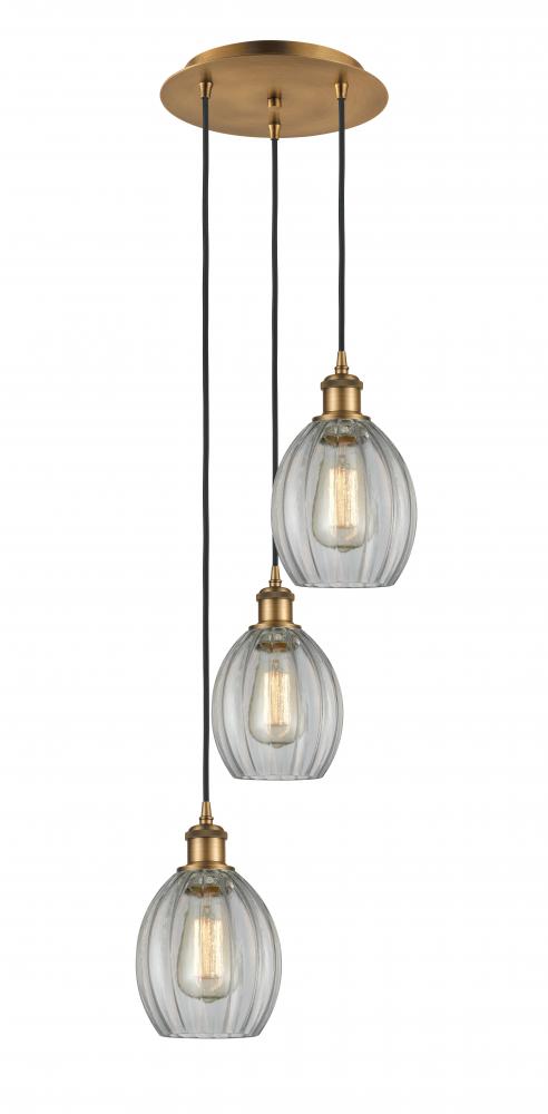 Eaton - 3 Light - 12 inch - Brushed Brass - Cord Hung - Multi Pendant