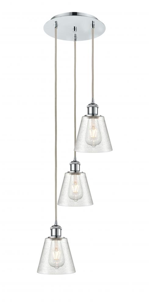 Caton - 3 Light - 12 inch - Polished Chrome - Cord Hung - Multi Pendant