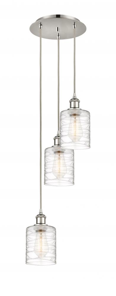 Cobbleskill - 3 Light - 12 inch - Polished Nickel - Cord Hung - Multi Pendant