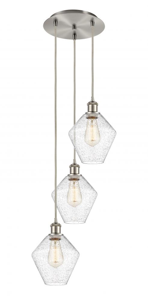 Cindyrella - 3 Light - 15 inch - Brushed Satin Nickel - Cord Hung - Multi Pendant