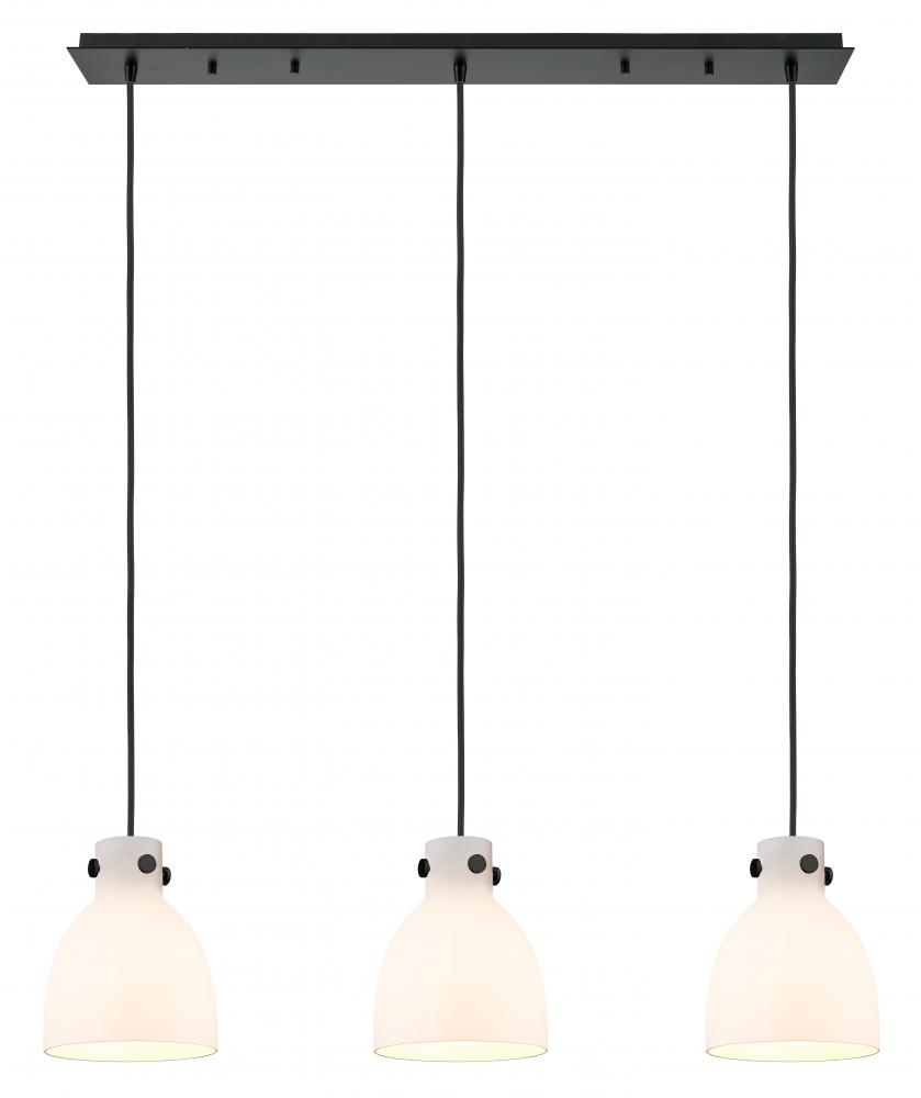 Newton Bell - 3 Light - 40 inch - Matte Black - Linear Pendant