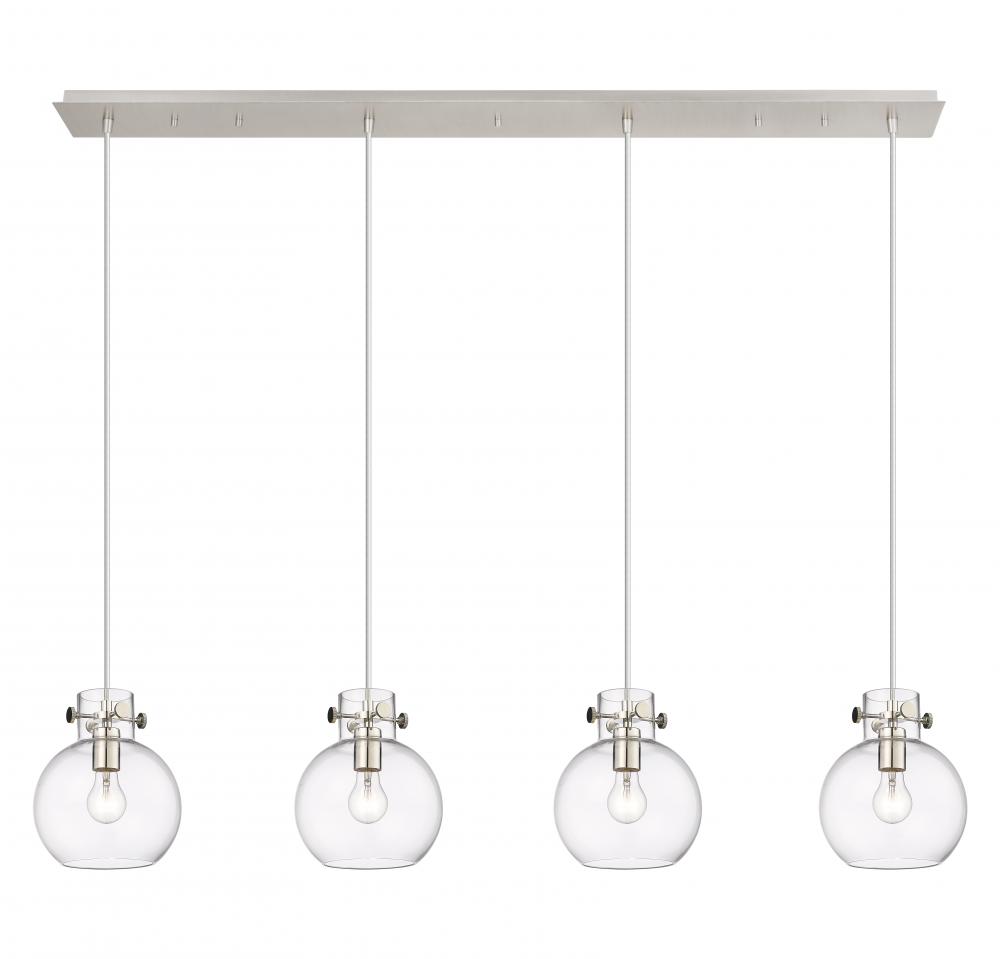 Newton Sphere - 4 Light - 52 inch - Polished Nickel - Cord hung - Linear Pendant