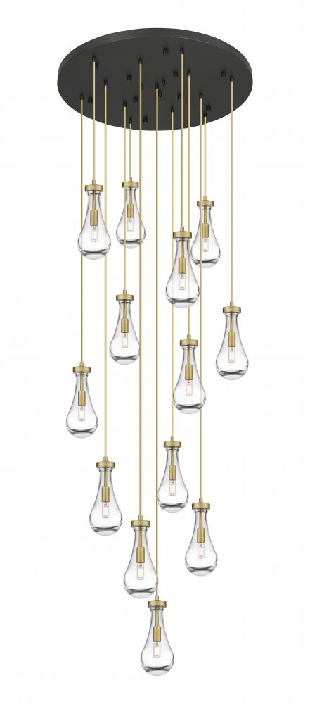 Owego - 13 Light - 32 inch - Brushed Brass - Multi Pendant