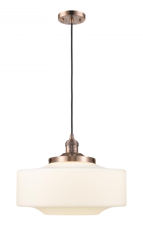 Bridgeton - 1 Light - 16 inch - Antique Copper - Cord hung - Mini Pendant