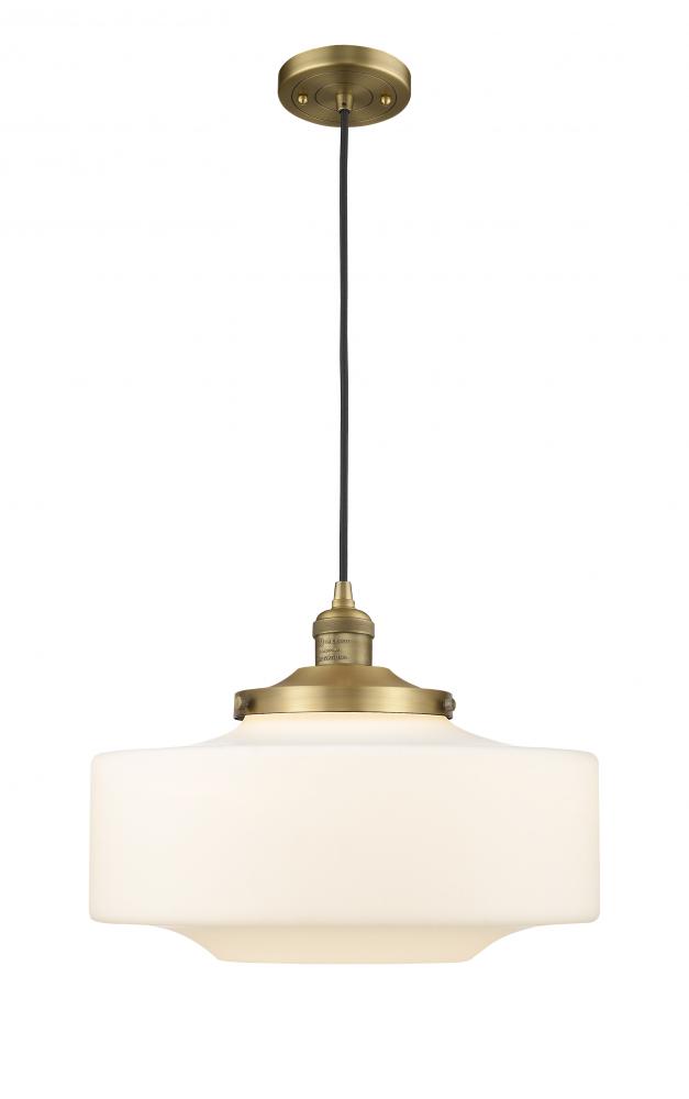 Bridgeton - 1 Light - 16 inch - Brushed Brass - Cord hung - Mini Pendant