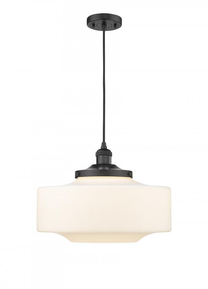 Bridgeton - 1 Light - 16 inch - Matte Black - Cord hung - Mini Pendant