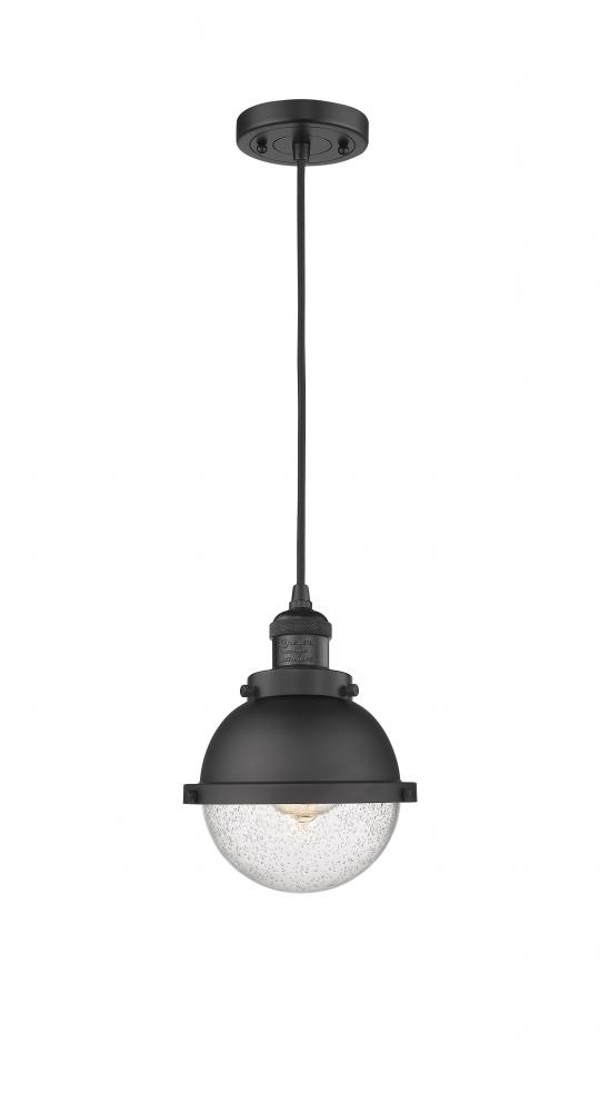 Hampden - 1 Light - 7 inch - Matte Black - Cord hung - Mini Pendant