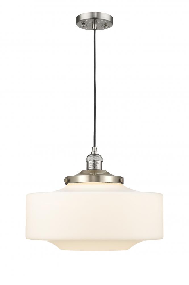 Bridgeton - 1 Light - 16 inch - Brushed Satin Nickel - Cord hung - Mini Pendant