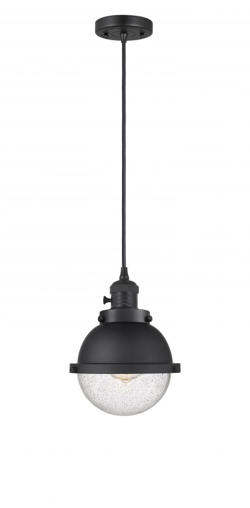 Hampden - 1 Light - 7 inch - Matte Black - Cord hung - Mini Pendant