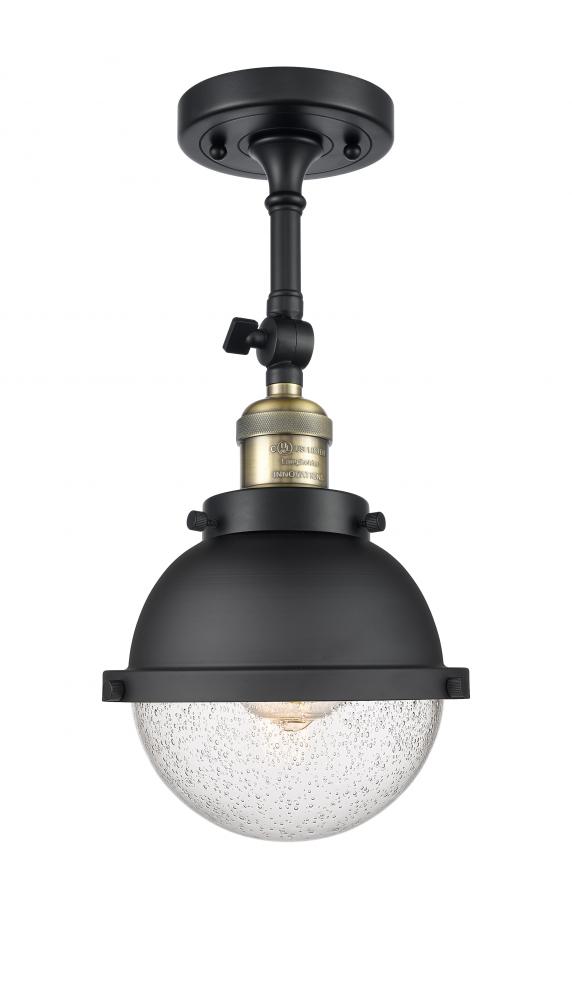 Hampden - 1 Light - 7 inch - Black Antique Brass - Semi-Flush Mount