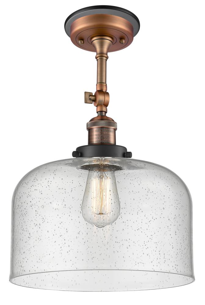 X-Large Bell 1 Light Semi-Flush Mount