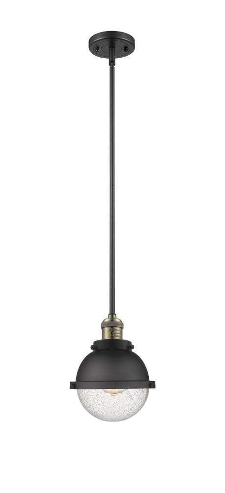 Hampden - 1 Light - 7 inch - Black Antique Brass - Stem Hung - Mini Pendant