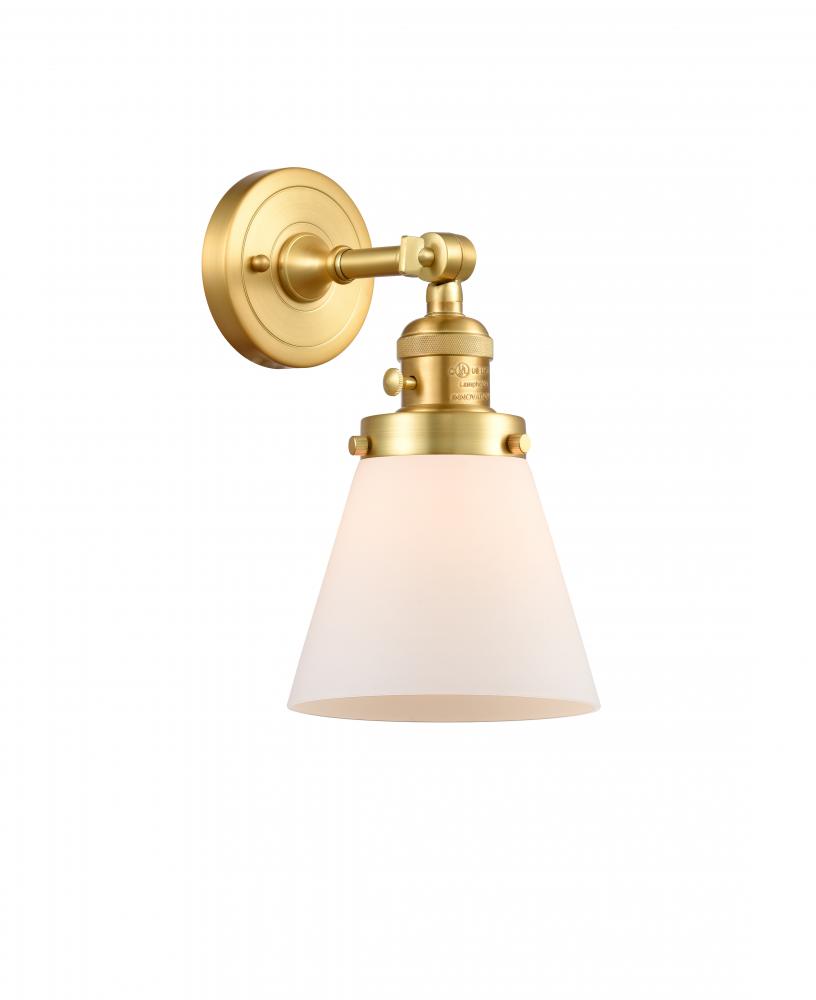 Cone - 1 Light - 6 inch - Satin Gold - Sconce