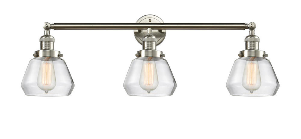 Fulton - 3 Light - 30 inch - Brushed Satin Nickel - Bath Vanity Light