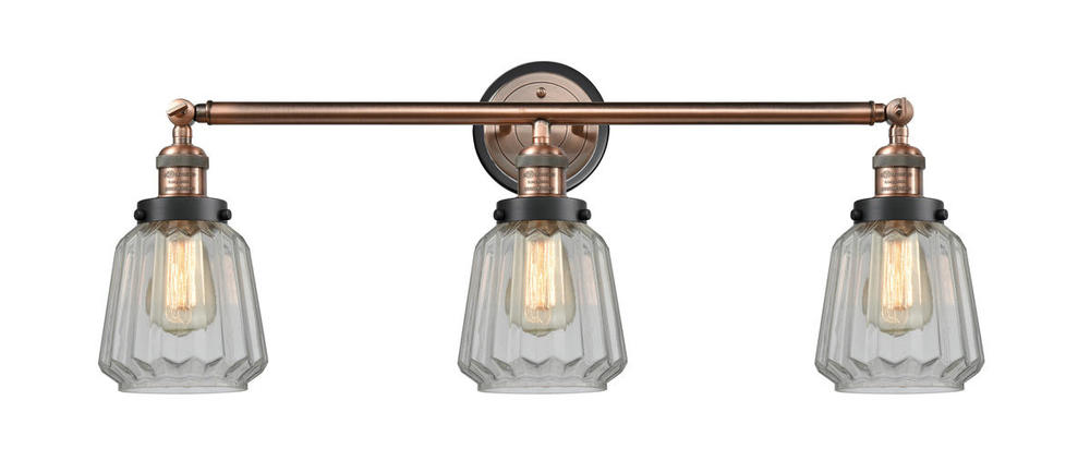 Chatham 3 Light Mixed Metals Bath Vanity Light Mixed Metals