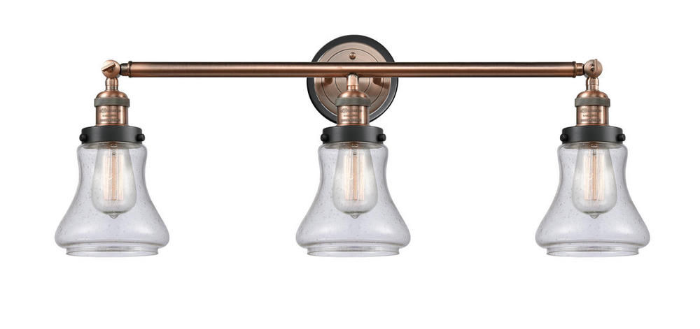 Bellmont 3 Light Mixed Metals Bath Vanity Light Mixed Metals