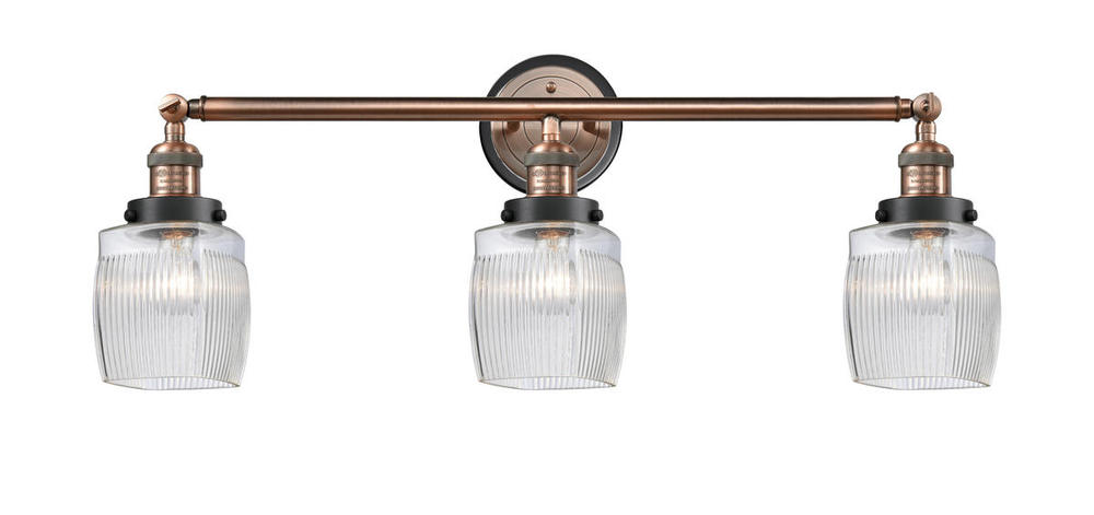 Colton 3 Light Mixed Metals Bath Vanity Light Mixed Metals