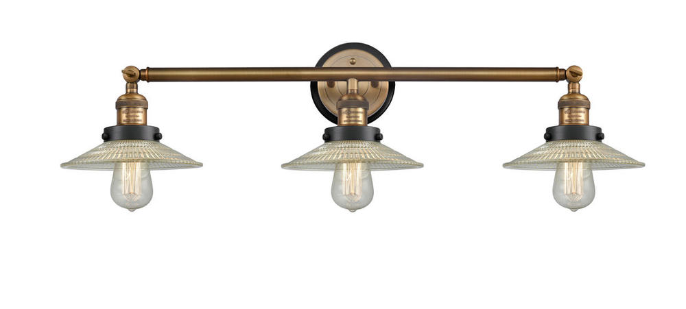 Halophane 3 Light Mixed Metals Bath Vanity Light Mixed Metals