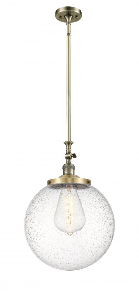 Beacon - 1 Light - 12 inch - Antique Brass - Stem Hung - Mini Pendant