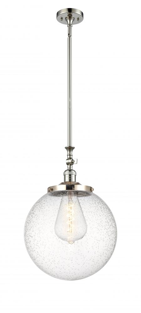 Beacon - 1 Light - 12 inch - Polished Nickel - Stem Hung - Mini Pendant