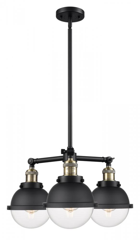 Hampden - 3 Light - 20 inch - Black Antique Brass - Stem Hung - Chandelier