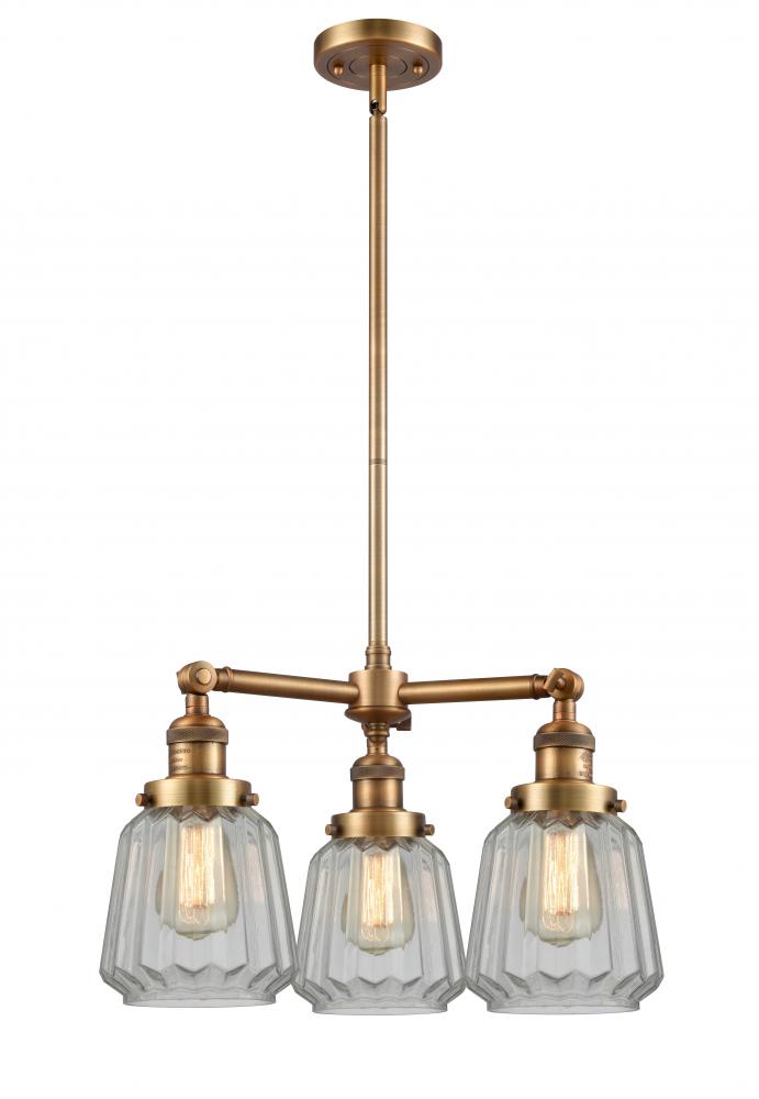 Chatham - 3 Light - 24 inch - Brushed Brass - Stem Hung - Chandelier