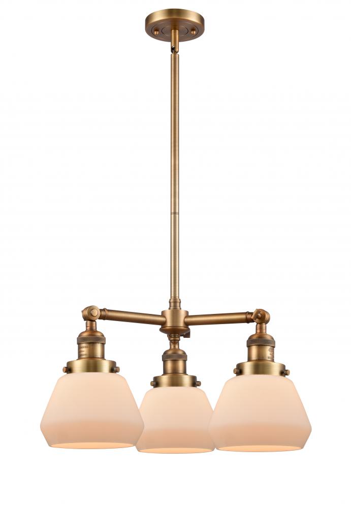 Fulton - 3 Light - 22 inch - Brushed Brass - Stem Hung - Chandelier