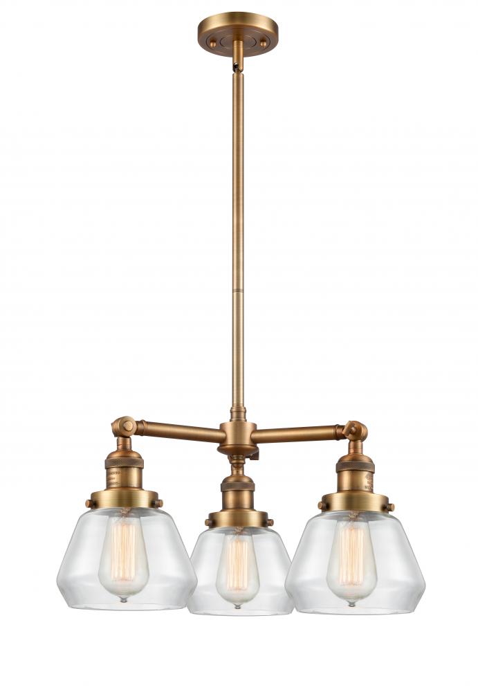 Fulton - 3 Light - 22 inch - Brushed Brass - Stem Hung - Chandelier