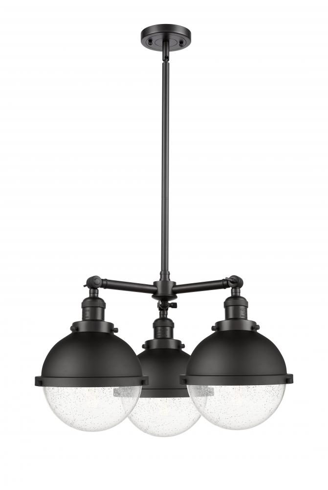 Hampden - 3 Light - 22 inch - Matte Black - Stem Hung - Chandelier