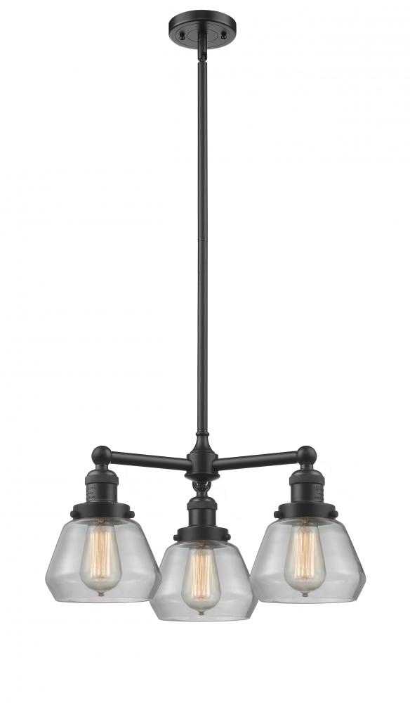 Fulton - 3 Light - 22 inch - Oil Rubbed Bronze - Stem Hung - Chandelier