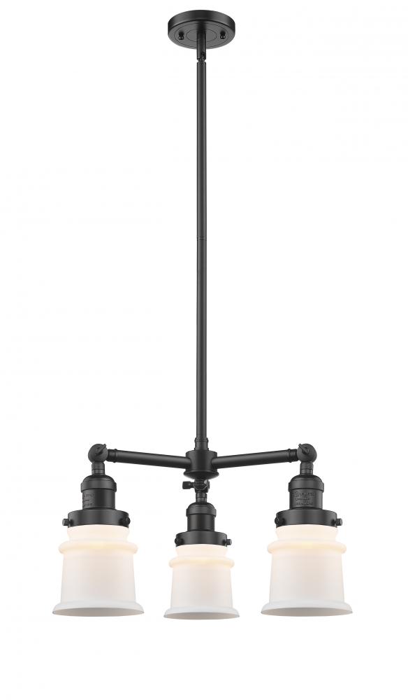 Canton - 3 Light - 18 inch - Oil Rubbed Bronze - Stem Hung - Chandelier