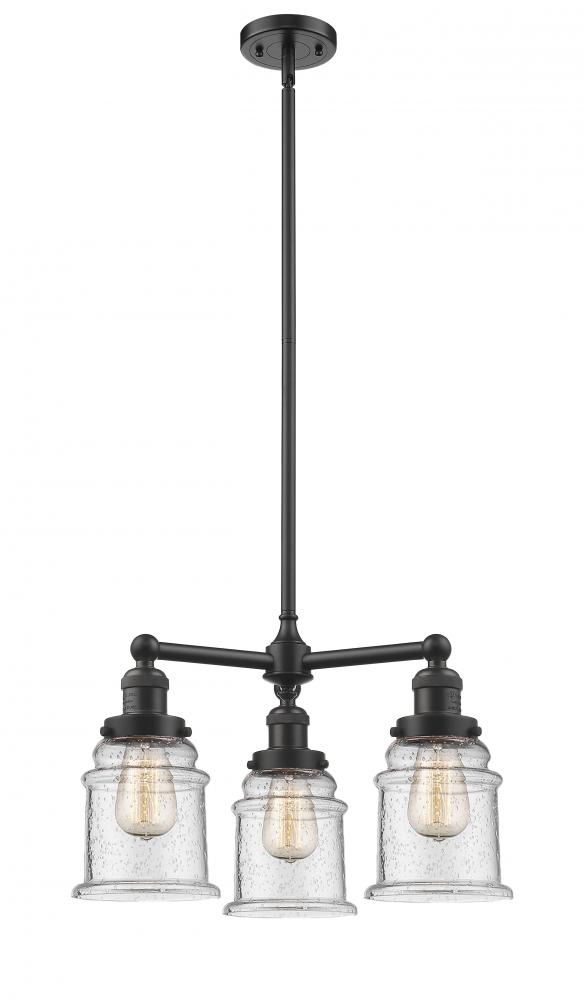 Canton - 3 Light - 18 inch - Oil Rubbed Bronze - Stem Hung - Chandelier