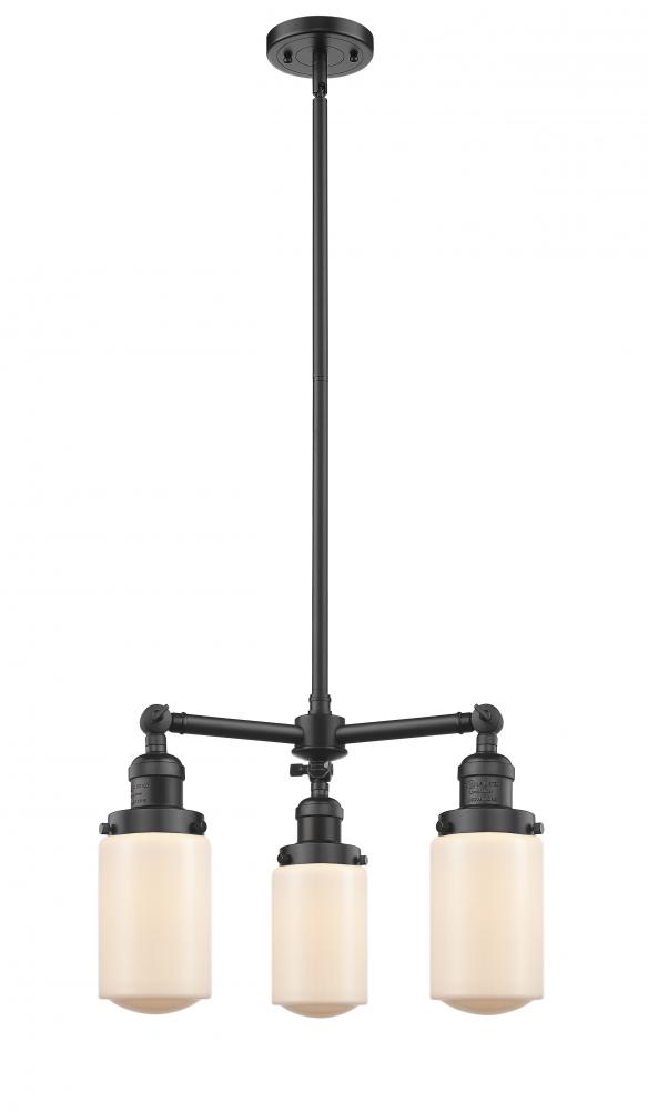 Dover - 3 Light - 17 inch - Oil Rubbed Bronze - Stem Hung - Chandelier