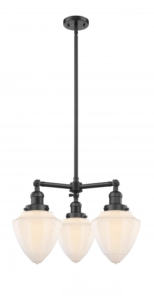 Bullet - 3 Light - 20 inch - Oil Rubbed Bronze - Stem Hung - Chandelier