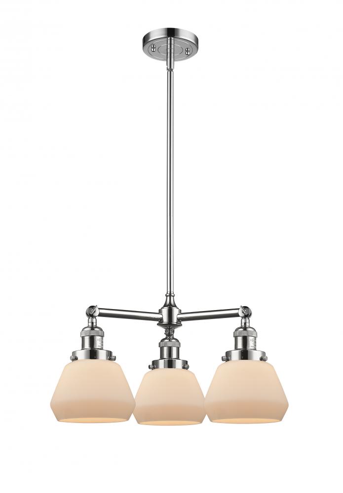 Fulton - 3 Light - 22 inch - Polished Chrome - Stem Hung - Chandelier