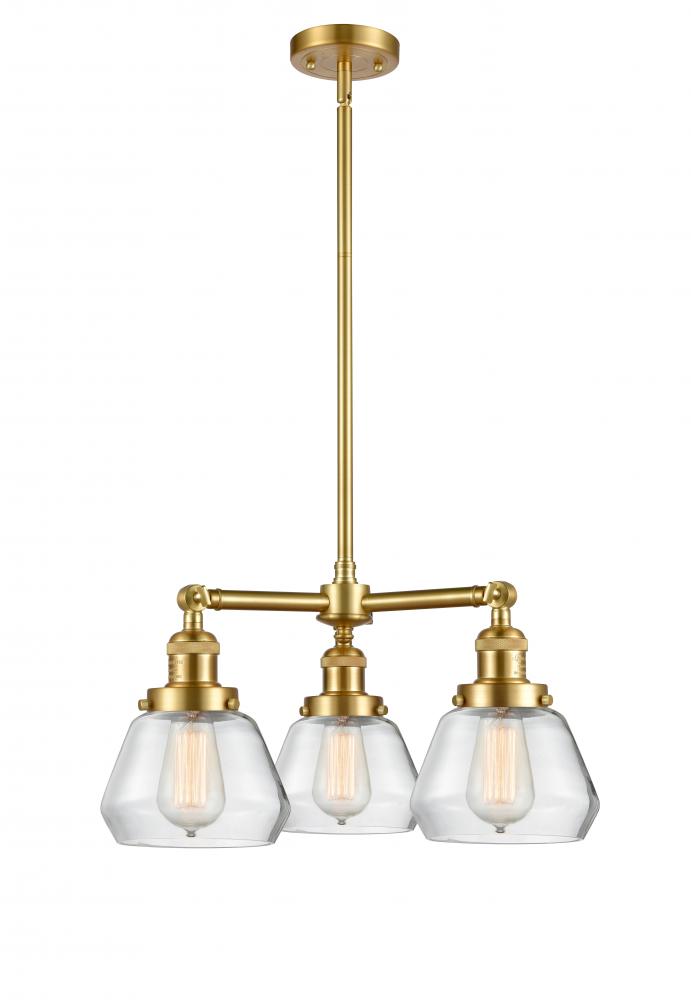 Fulton - 3 Light - 22 inch - Satin Gold - Stem Hung - Chandelier