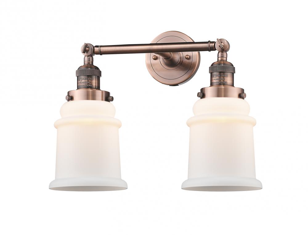 Canton - 2 Light - 17 inch - Antique Copper - Bath Vanity Light