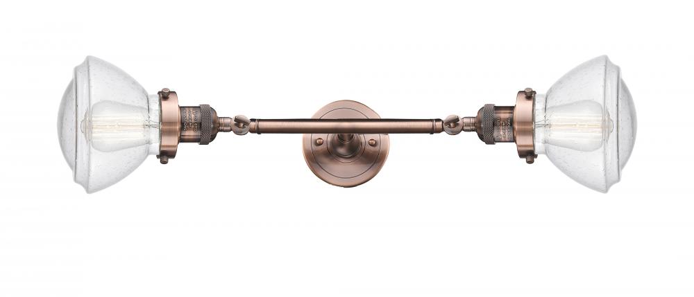 Olean - 2 Light - 7 inch - Antique Copper - Bath Vanity Light