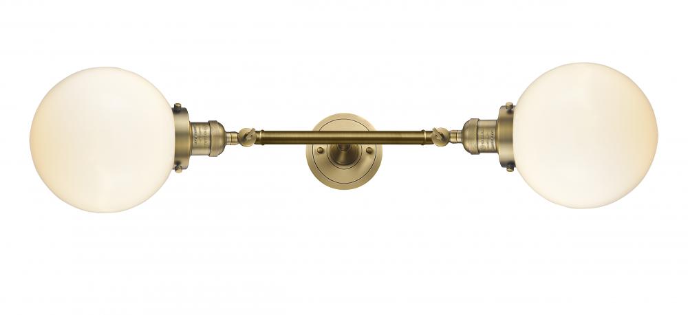 Beacon - 2 Light - 8 inch - Brushed Brass - Bath Vanity Light