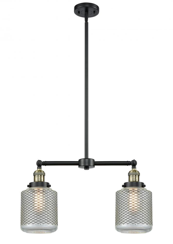 Stanton - 2 Light - 23 inch - Black Antique Brass - Stem Hung - Island Light