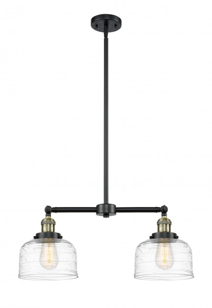 Bell - 2 Light - 21 inch - Black Antique Brass - Stem Hung - Island Light